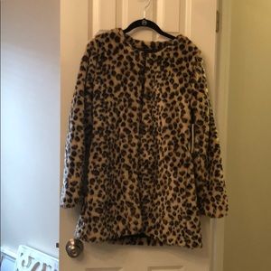 Stunning Leopard Faux Fur Coat